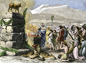 Calf Gallery: Worship of a golden calf idol
