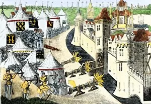 100 Years War Collection: Hundred Years War siege of a French town