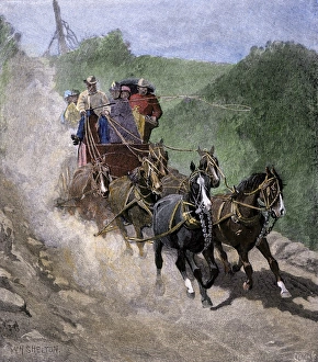 Sierra Nevada Collection: Yosemite Valley visitors, 1880s