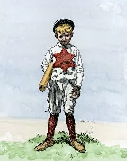 Outdoor Gallery: Young baseball-player, early 1900s