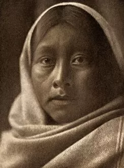 Edward Curtis Collection: Young Papago woman, 1907